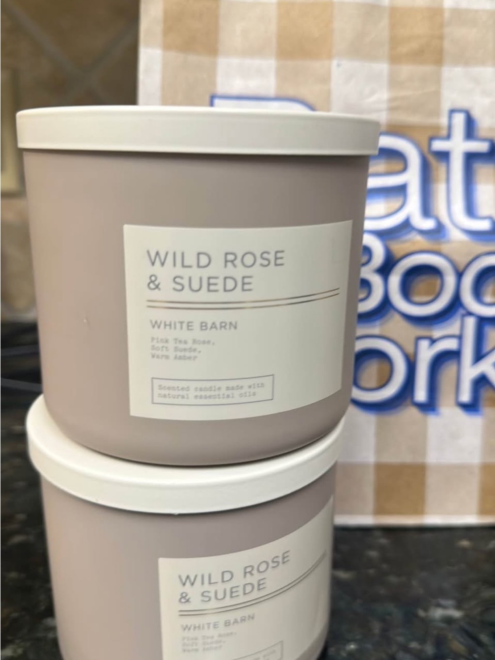 Wild Rose and Suede x2 Large Candles